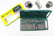 Набор вставок "АТ" TORX, SPLINE и шестигранных (40 предметов) AT53523