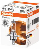 Лампа галогеновая АКГ 24-75-70 H4 Р43 OSRAM ORIGINAL 64196 ближний/дальний свет H4 24V 75/70W P43t