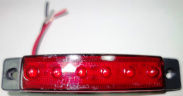 Фонарь габаритный  LED (YP-104R) КРАСНЫЙ 6-диодов 95х20мм 24В (PR1418) арт.0051R