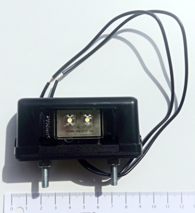 Фонарь освещения номера LED ФОНЗ 002.3717 черный, 2 диода,75х38х30мм