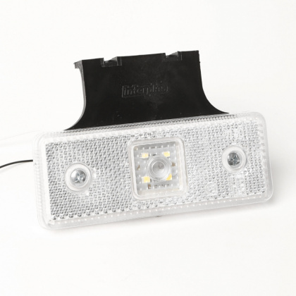 Фонарь габаритный  LED EURO (0214) БЕЛЫЙ c кронштейном 110*40 24B арт.IN2327W