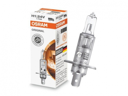 Лампа галогеновая АКГ 24-70 H1 OSRAM ORIGINAL 64155 дальний свет,противотуманные фары H1 24V 70W