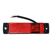 Фонарь габаритный  LED PR1415 КРАСНЫЙ  3 диода с боку,130х30мм 12-24В
