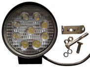 Фара рабочий свет LED KS-WR009F 9диодов 27W круглая рассеиваемый свет 115*40*125 алюмин.корпус 12/24