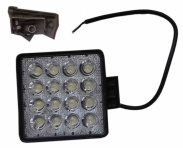 Фара рабочий свет LED KS-WSQ016F 16диодов 48W рассеивающий свет 105*50*105 алюмин.корпус 12/24