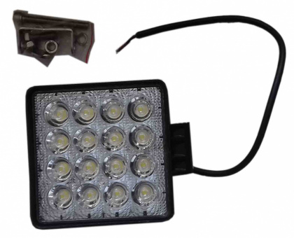 Фара рабочий свет LED KS-WSQ016F 16диодов 48W рассеивающий свет 105*50*105 алюмин.корпус 12/24