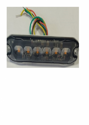 Маяк светодиодный стробоскоп 6 диодов 8 режимов 12/24В  SSW-WL130809-A 130x30x7мм желтый  
