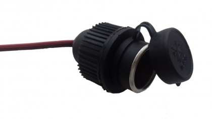 Гнездо прикуривателя с проводом и крышкой  DC12V (4452) арт. PR1237