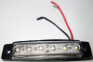 Фонарь габаритный  LED (YP-104W) БЕЛЫЙ 6-диодов 97х20мм 24В (PR1420) арт.0051W