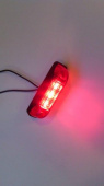 Фонарь габаритный  LED ОГ-41 КРАСНЫЙ (ан.FT-013) 12/24В 80мм*18мм расстояние по креплению 65мм
