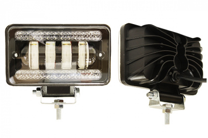 Фара противотуманная  прямоугольная  4 ЛИНЗЫ 40W  LED 152х110мм 12/24 (KR3506) арт.АТ15784