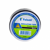 Изолента ПВХ черная Folsen 0.12*19 20 метров  012504