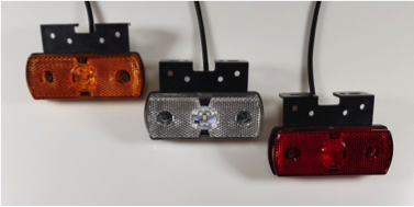 Фонарь габаритный  LED 152-00-1 ЖЕЛТЫЙ SCHMITZ 1183260,1183262 с кроншт. 12-24в