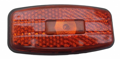 Фонарь габаритный  LED 74.3731 ЖЕЛТЫЙ (ан.ГФ07.01, 43104) прямоугольный разъем 12-24V (3-диода)