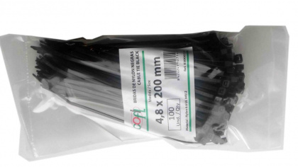 Хомут(стяжка кабельная) пластиковый 200*4.8 (100шт) COFIL черные