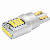 Светодиод 24-5 б/ц W5W (T10) W2.1x9.5d 12/24V 23SMD 1-конт 3W CANBUS Белая X0118 