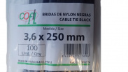 Хомут(стяжка кабельная) пластиковый 250*4.8 (100шт) COFIL черные