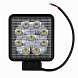 Фара рабочий свет LED S07201013 9диодов 27W рассеивающий свет  110*110*25  12/24В SKYWAY