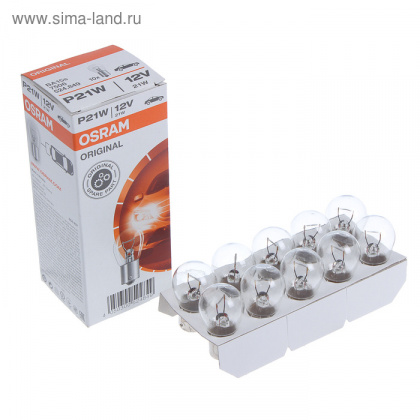 Лампа А 12-21 OSRAM ORIGINAL 7506 фонари,указатели поворота 12V P21W