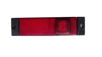 Фонарь габаритный  LED YP-139R КРАСНЫЙ 24В 2 диода,130х30мм между крепл.115мм