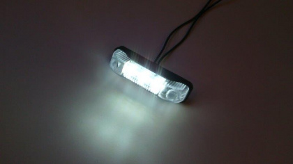 Фонарь габаритный  LED ОГ-40--6LED "ПОЛОСА" БЕЛЫЙ (ан.014.3731-20,ГФ-22,ФГ160, WAS W97.1)