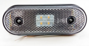 Фонарь габаритный  LED 013.3731-02 БЕЛЫЙ 24/12В 4 диода,120х45мм между крепл.70мм