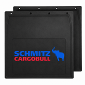 Брызговик колеса 400х400мм "SCHMITZ  cargobull" красно-синяя надпись (2шт) 120703