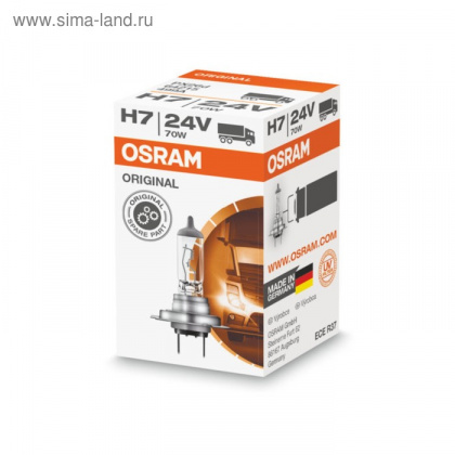 Лампа галогеновая АКГ 24-70 H7 OSRAM ORIGINAL 64215 ближний свет H7 24V 70W