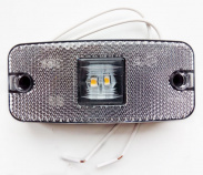 Фонарь габаритный  LED 010.3731-02 БЕЛЫЙ 24/12В 2 диода,110х50мм между крепл.90мм