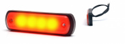 Фонарь габаритный  LED 1342 W189N КРАСНЫЙ NEON, 12-24B 110*31мм 