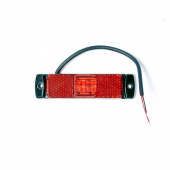 Фонарь габаритный  LED PR1414 КРАСНЫЙ  4 диода по центру,130х30мм 24В