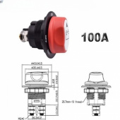 Выключатель массы AT38514 (12-24-32V /100А/ с рукояткой)