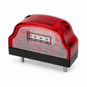 Фонарь освещения номера LED "волна" КРАСНЫЙ ПН-4LED 12-24В 2СМД+2LED