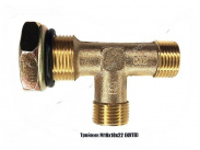 Переходник тройник М18х1,5/М18х1,5/М22х1,5 в сборе (медный) 861032