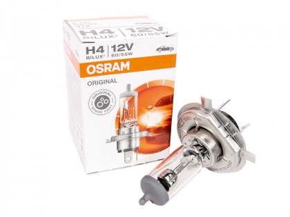 Лампа галогеновая АКГ 12-60-55 H4 Р43 OSRAM ORIGINAL 64193 ближний/дальний свет H4 12V 60/55W P43t